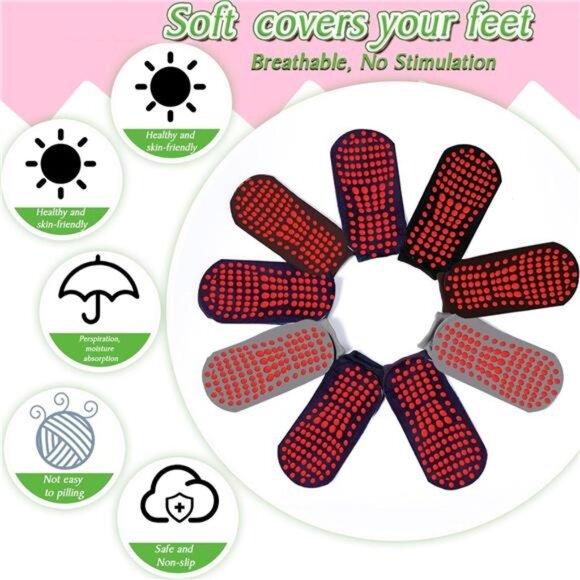 12 Pairs Non Slip Socks Women Yoga Socks with Grips Pilates Socks Anti Slip - Picture 3 of 7